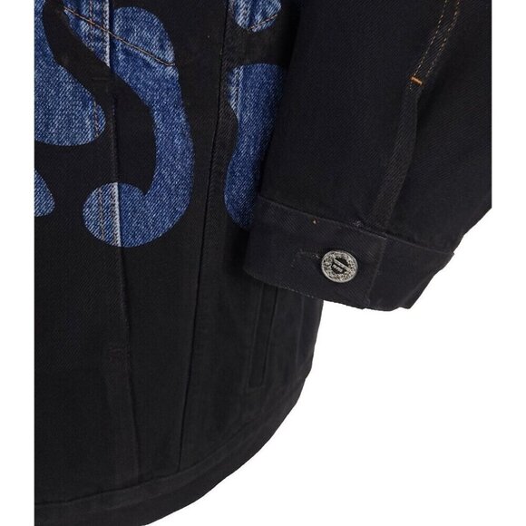 VETEMENTS Denim Black Fire Jacket Size L Mens Unisex Blue $2290 - Picture 9 of 16